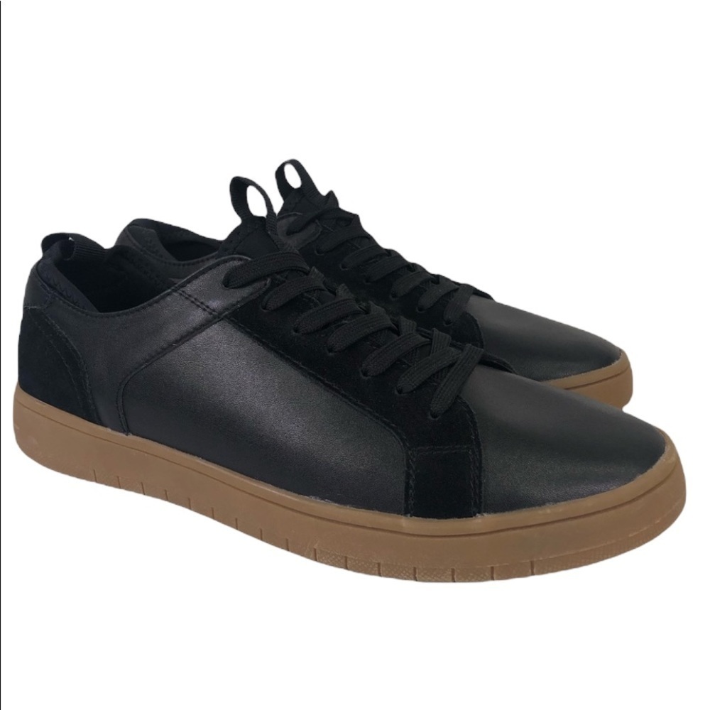 Bar III Black Leather Upper Ventura Sneaker Shoes Size 11M